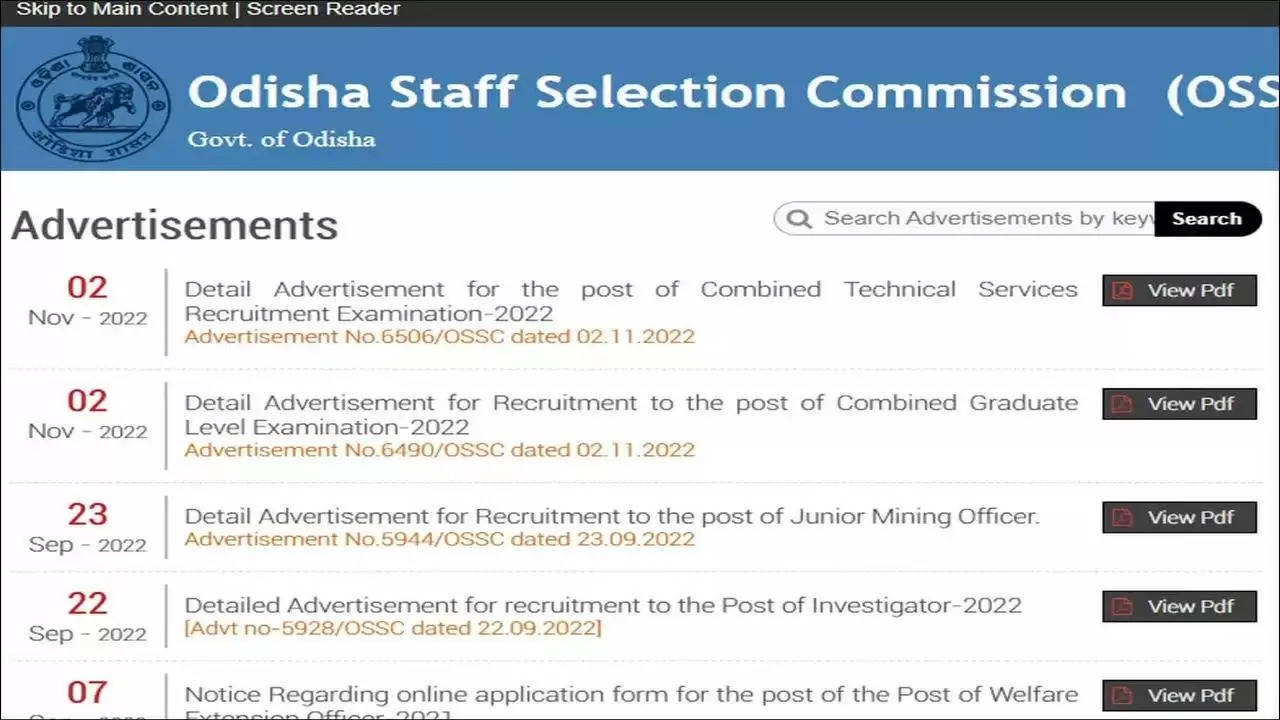 OSSC CGL Recruitment 2023: Apply Online for 92 Group B&C Specialist Posts