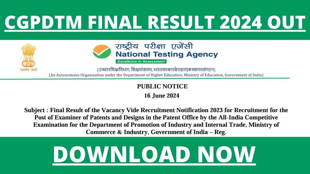 CGPDTM Examiner Result 2024 Declared – Check Your Final Result Today