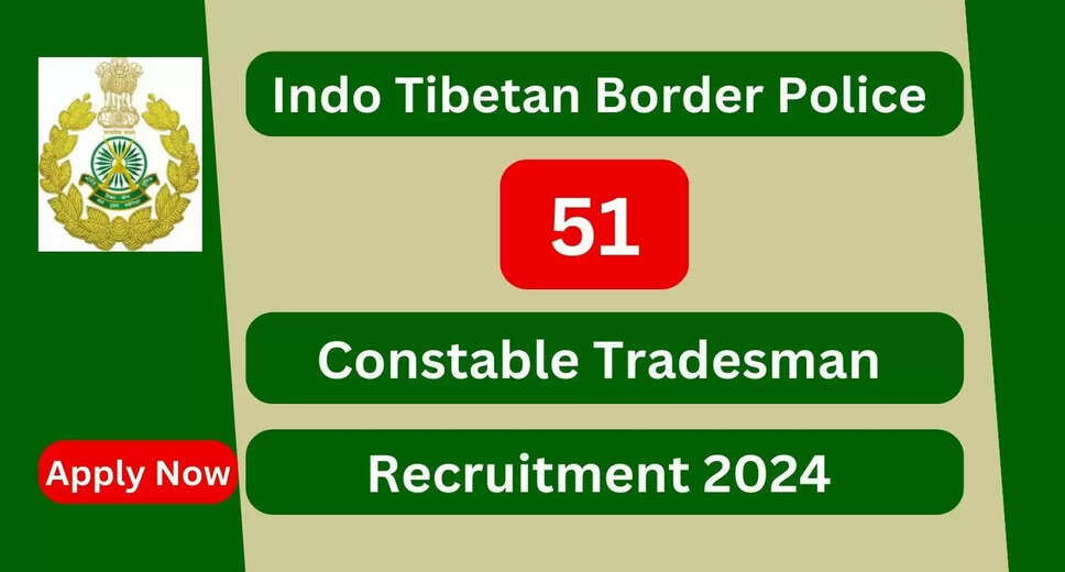 ITBP Constable Tradesman Vacancy 2024: Applications Invited for 51 Positions