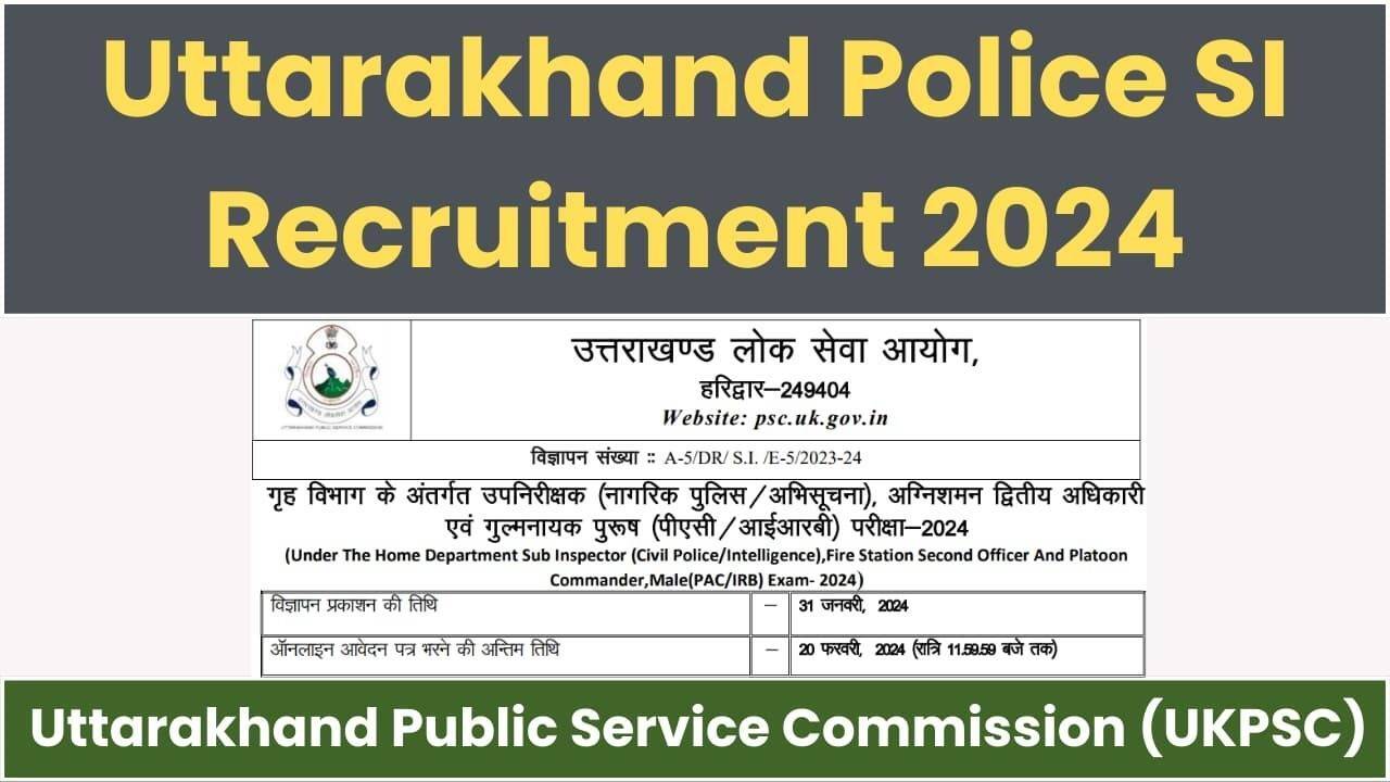 UKPSC SI, Platoon Commander, and Fire Station Officer Exam 2024: Revised Dates for PET/PST