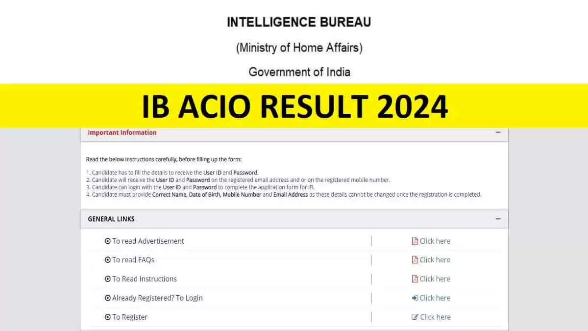 IB ACIO 2024 Tier 1 Result Expected Soon Check Cut Off Marks, Merit List