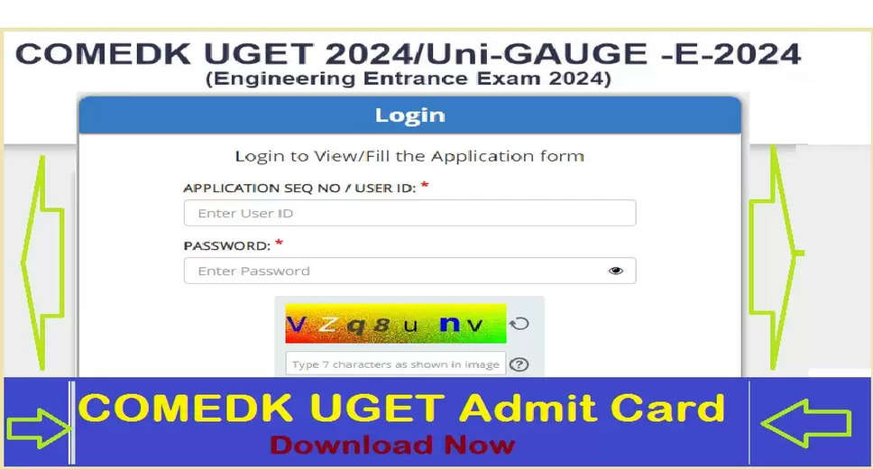 COMEDK UGET Admit Card 2024 Released: Download Now from comedk.org
