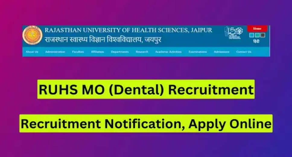 RUHS 2024 Medical Officer Recruitment Notification Cancelled