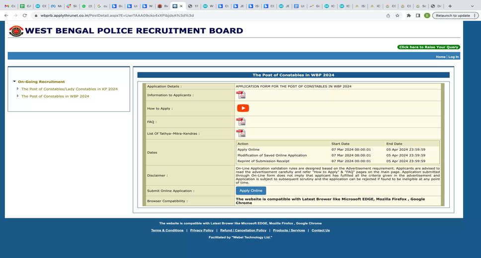 West Bengal Constable Recruitment 2024: Application Correction Window Extended Till April 7; Step-by-Step Guide to Edit