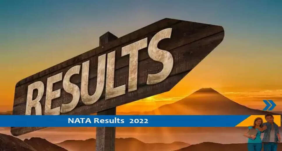 COA Results 2022- NATA परीक्षा 2022 का परिणाम जारी, परिणाम के लिए यहां क्लिक करें