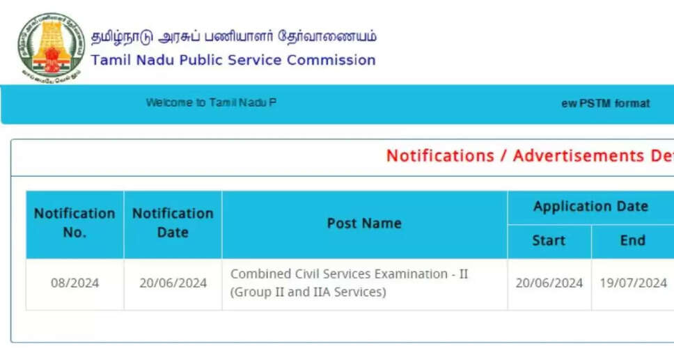 TNPSC Group 2 Recruitment 2024: Registration Deadline Tomorrow; Apply Now