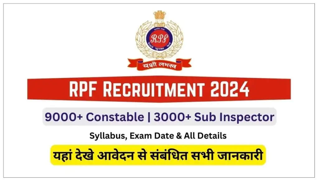 Railway RPF Constable SI Online Form 2024 for 4660 Post: Apply Now 