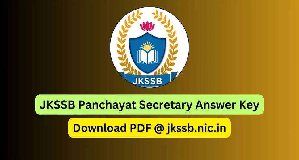 JKSSB Panchayat Secretary Answer Key 2023 Download: Check Your Answers and Raise Objections