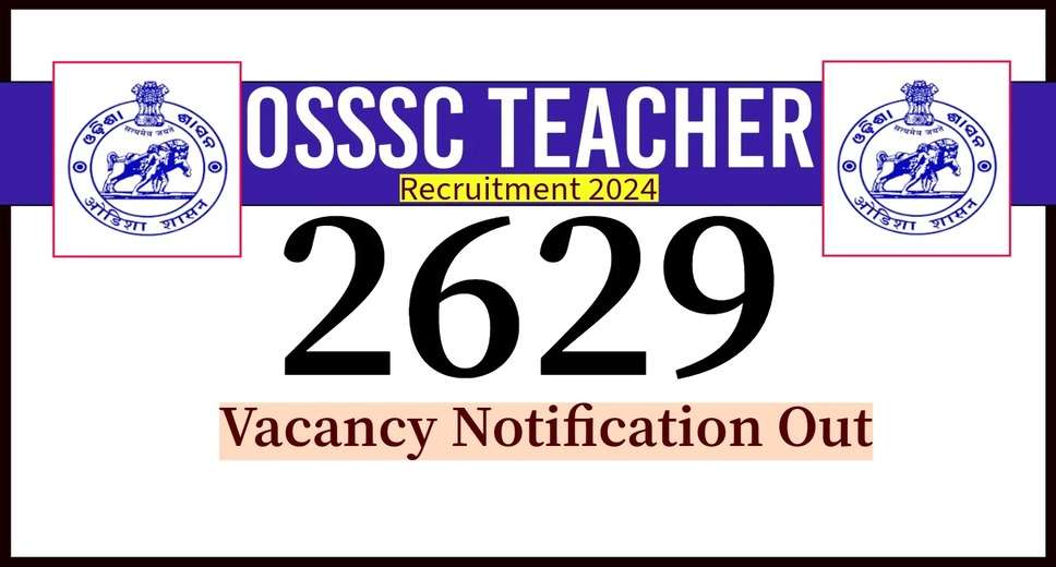 OSSSC Teacher Job Notification 2024 Released – Submit Your Application Now