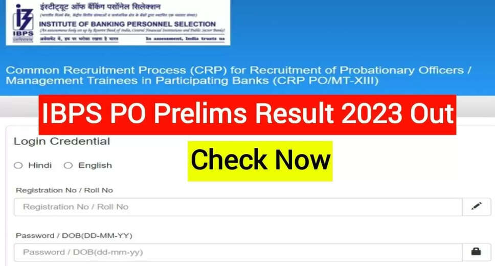 IBPS PO Prelims Result 2023 Out: Check Your Score Now