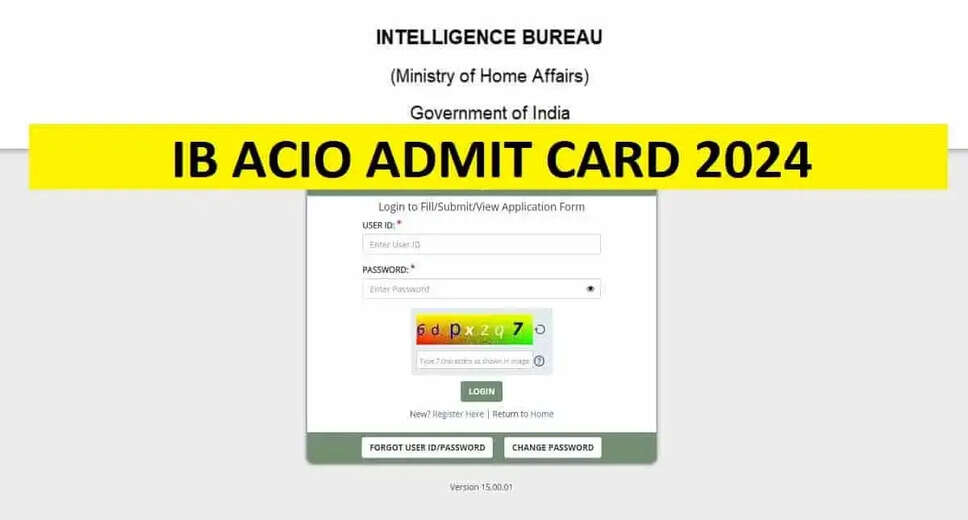 IB ACIO Admit Card 2024 Released! Download Now from mha.gov.in