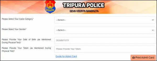 Tripura Police Constable Admit Card 2024 Released: Download Hall Ticket Here