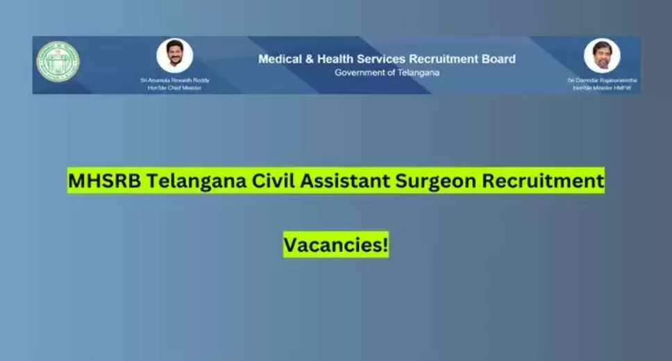 MHSRB Telangana Civil Assistant Surgeon Recruitment 2024: 435 Positions Available - Apply Now