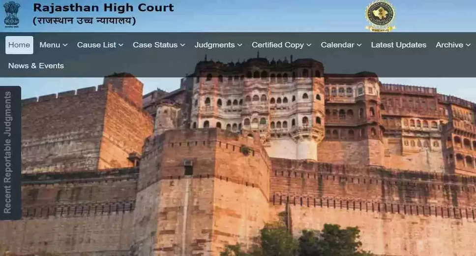 Rajasthan High Court Announces Recruitment for 222 Civil Judge Posts: Apply Online Now
