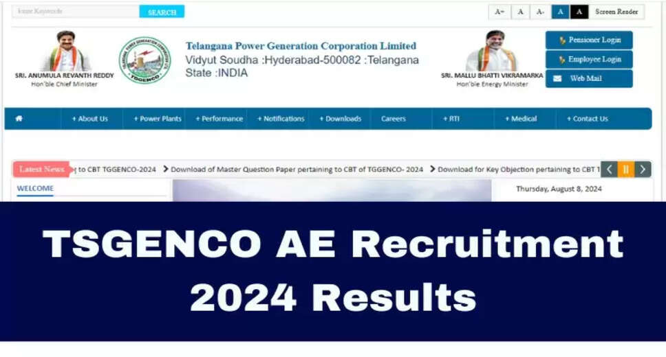 TSGENCO 2024 Exam Results for Assistant Engineers and Chemists Announced