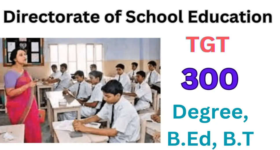 Puducherry Teacher Jobs: Apply for 300 TGT Posts in DSE Recruitment 2024