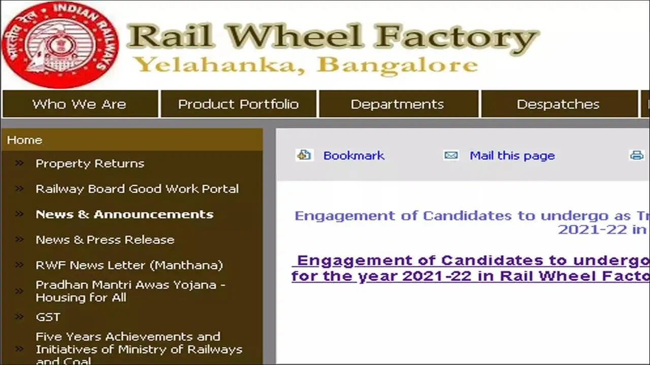 Rail Wheel Factory Recruitment 2024: Apply Online for 192 Act Apprentice Posts