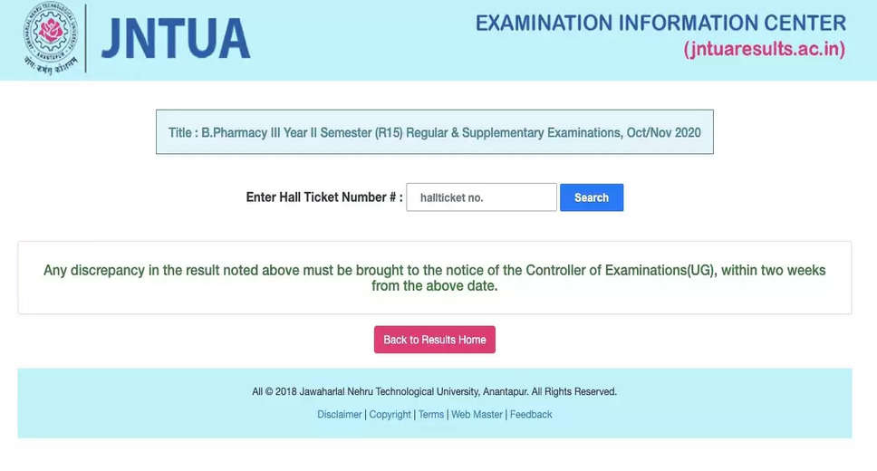 JNTUA 2024 Semester Results Declared! Check UG & PG Marksheet Online Now