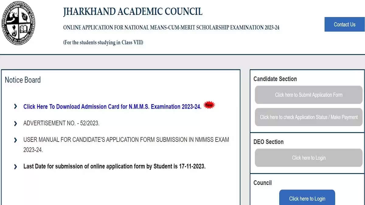 Jharkhand NMMS 2023 Exam: Download Admit Card Now from jac.jharkhand.gov.in