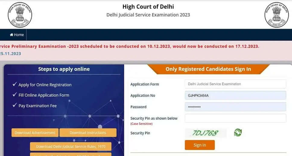 Delhi Judicial Services Admit Card 2023 Released: Download Now at delhihighcourt.nic.in