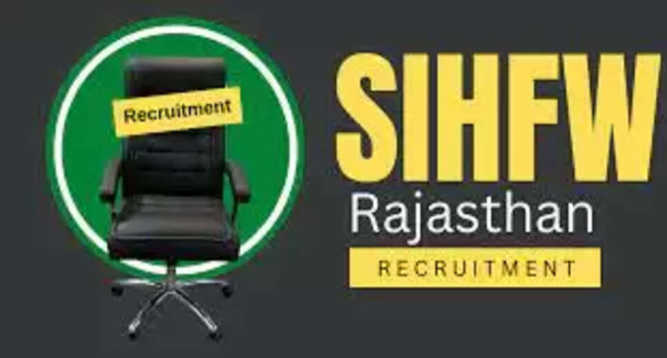 SIHFW Rajasthan Recruitment 2023: Apply Online for Nursing Officer & Pharmacist Vacancy State Institute of Health and Family Welfare (SIHFW), Rajasthan has released a notification for the recruitment of Nursing Officer & Pharmacist vacancy. A total of 9879 vacancies are available for the posts of Nursing Officer and Pharmacist. Interested candidates who have completed all the eligibility criteria can apply online from 5th May 2023 to 4th June 2023. In this blog post, we will discuss the vacancy details, eligibility criteria, and the application process for SIHFW Rajasthan Recruitment 2023. Important Dates The important dates for SIHFW Rajasthan Recruitment 2023 are as follows: Starting Date to Apply Online & Payment of Fee: 05-05-2023 Last Date to Apply Online & Payment Fee: 04-06-2023 Vacancy Details The vacancy details for SIHFW Rajasthan Recruitment 2023 are as follows: Sl No Post Name Total Vacancy | Nursing Officer | 7020 | Pharmacist | 2859 Eligibility Criteria The eligibility criteria for SIHFW Rajasthan Recruitment 2023 are as follows: Educational Qualification: For Nursing Officer: Candidates must have completed B.Sc. Nursing or GNM from a recognized institute. For Pharmacist: Candidates must have completed Diploma in Pharmacy or B.Pharma from a recognized institute. Age Limit: The age limit for SIHFW Rajasthan Recruitment 2023 is as follows: Minimum Age: 18 Years Maximum Age: 35 Years Age relaxation is applicable as per government norms. Application Fee The application fee for SIHFW Rajasthan Recruitment 2023 is as follows: General/OBC/EWS: Rs. 500/- SC/ST/PWD: Rs. 250/- The application fee can be paid through online mode using net banking, credit card, or debit card. How to Apply Candidates who are interested and eligible for SIHFW Rajasthan Recruitment 2023 can apply online through the official website from 5th May 2023 to 4th June 2023. The steps to apply are as follows: Visit the official website of SIHFW Rajasthan. Click on the link "Apply Online". Fill in the application form with the required details. Upload the necessary documents. Pay the application fee through online mode. Click on the submit button. Take a printout of the application form for future reference. Important Links The important links for SIHFW Rajasthan Recruitment 2023 are as follows: Apply Online: Available on 05-05-2023 Notification Link 2: Click Here Official Website:sihfwrajasthan.com