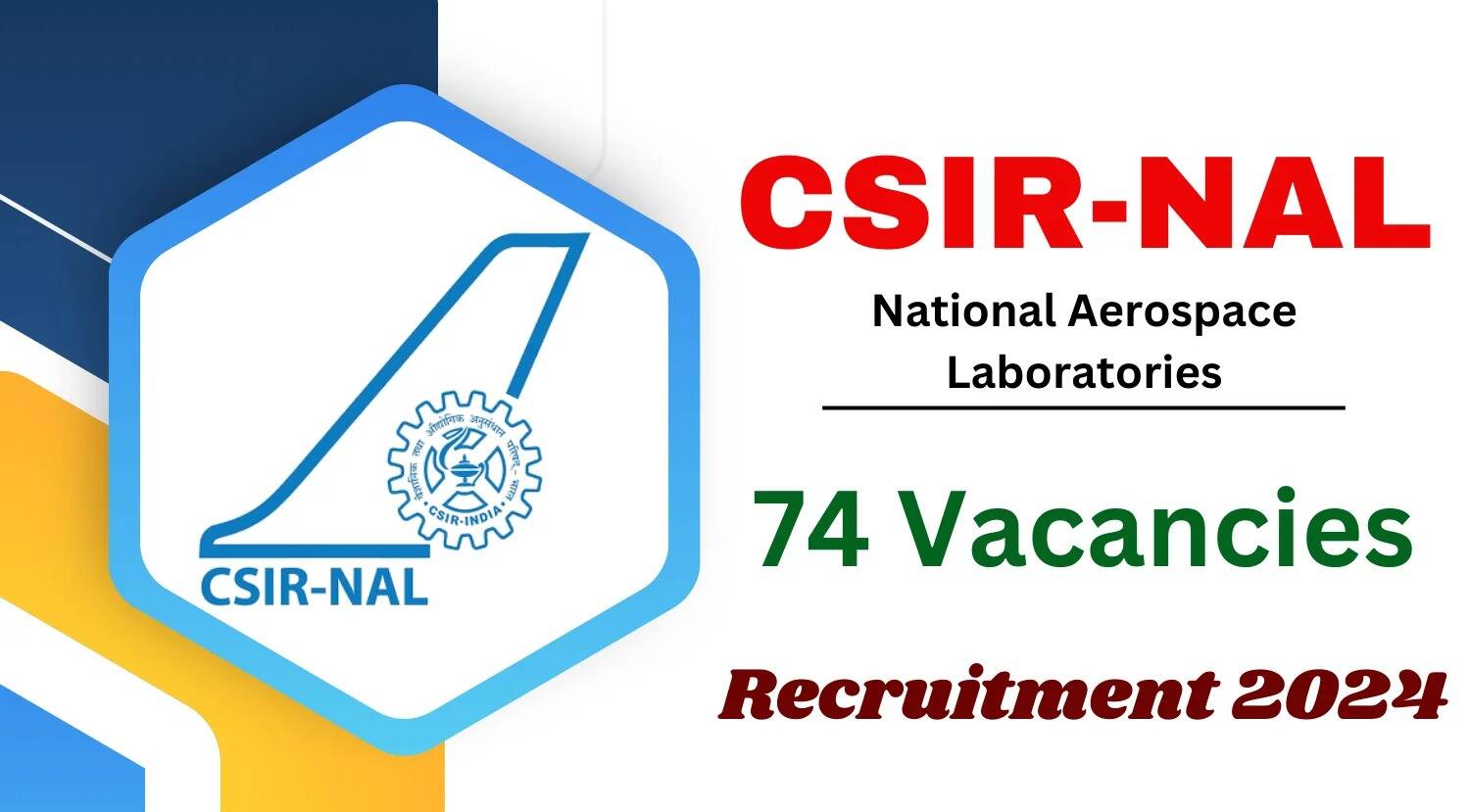 NAL Recruitment 2024: Walk-In Interview for 74 Project Staff Positions