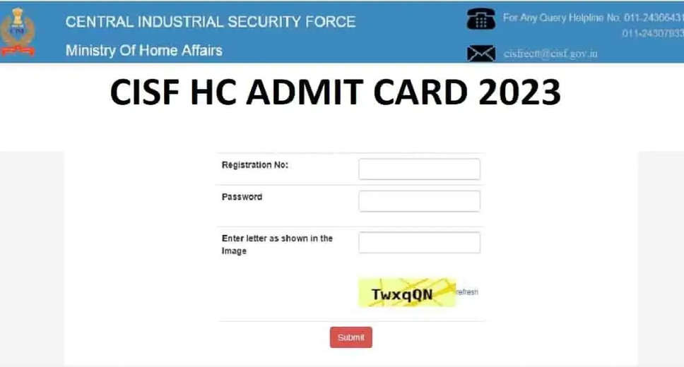 CISF Skill Test Admit Card 2024 Out: Download Hall Ticket on cisfrectt.cisf .gov.in