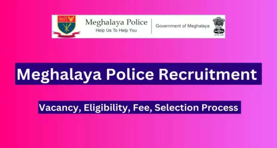 Meghalaya Police Recruitment 2024: Apply Online for 2968 UB/AB Sub Inspector, Constable, and Other Posts