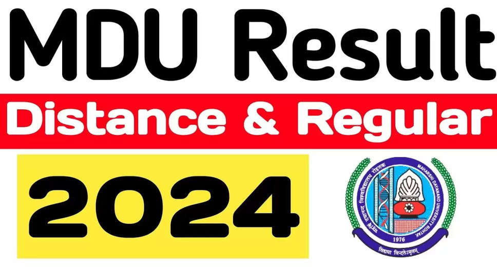 MDU Exam Result 2024 Declared: Download UG, PG, PhD Marksheet