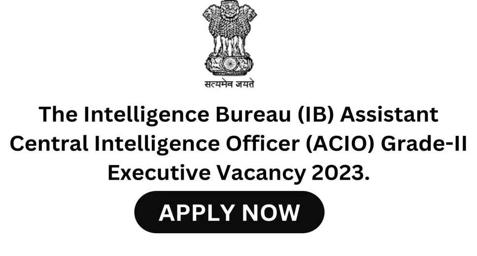 Intelligence Bureau ACIO Recruitment 2023 Notification Out: Check Eligibility and Apply Now