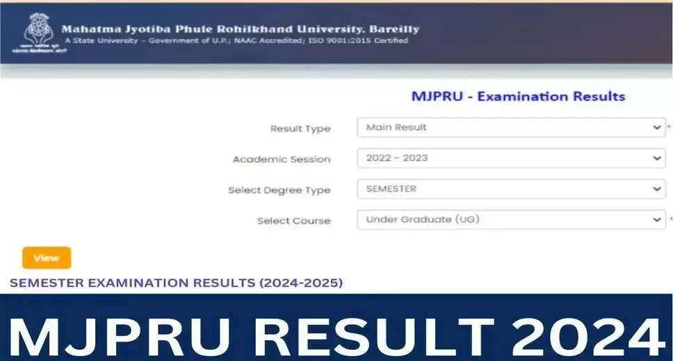 MJPRU Exam Results 2024 Released: Direct Link to Download UG and PG Result PDF at mjpruiums.in