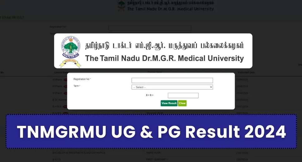 TNMGRMU Result 2024 Released Download Your UG and PG Marksheet Now