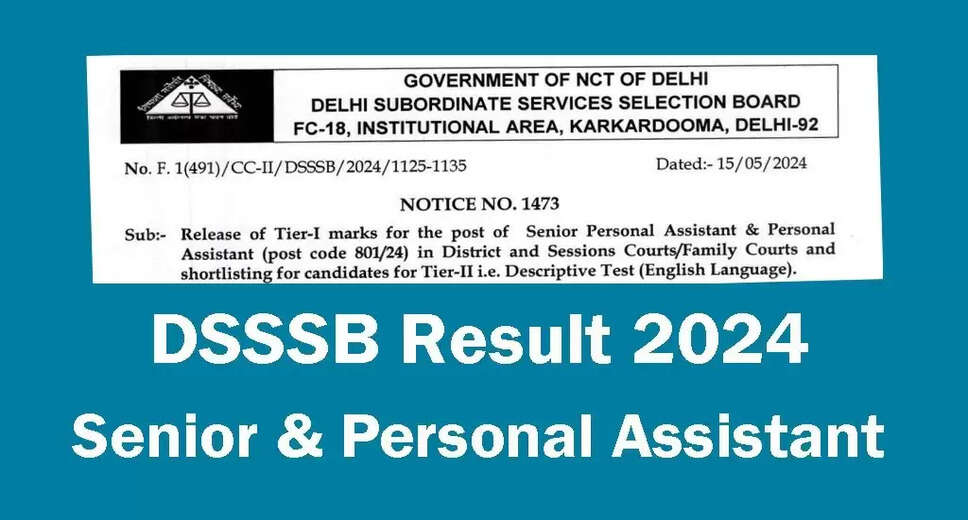 DSSSB Delhi Latest Results 2024: Updates on New Results and Upcoming Dates