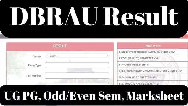 DBRAU Result 2024 Declared For UG & PG Courses, Download Marksheet At ...