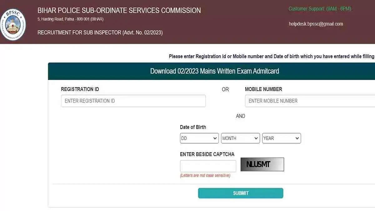 Bihar Police SI Admit Card 2024 Released at bpssc.bih.nic.in; How to Download