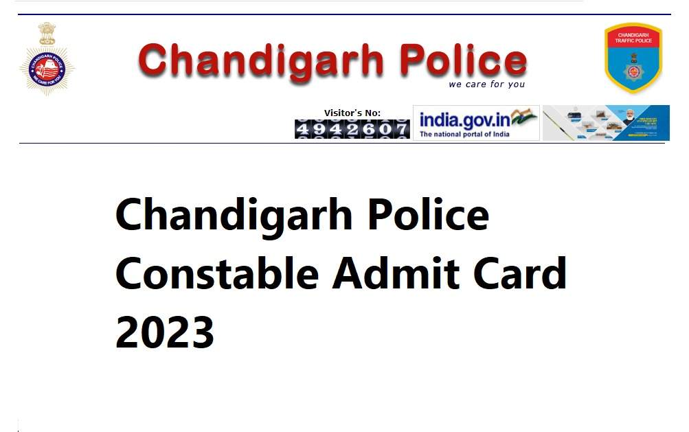 Chandigarh Police Constable Admit Card 2023 – PE&MT Test Admit Card Download