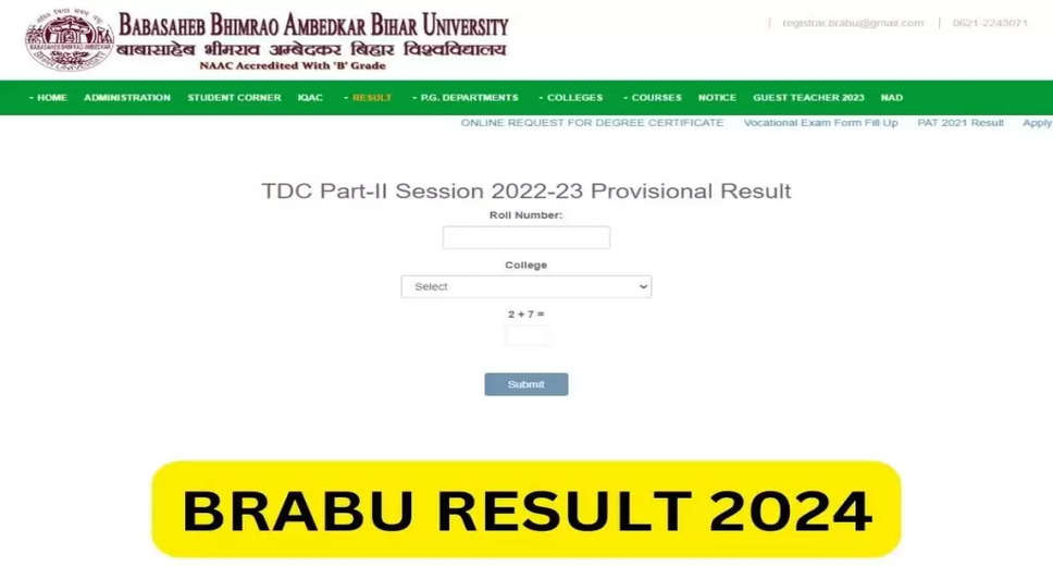 BRABU Exam Result 2024 Declared: Check Now at brabu.net