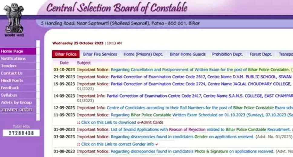 CSBC Bihar Police Constable Exam 2023: Revised Dates to be Announced Soon