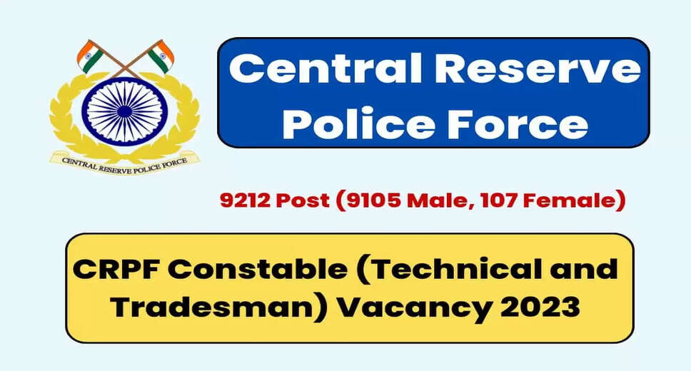 CRPF Constable Technical / Tradesman Recruitment 2023: Merit List Out for 9212 Positions, Check Now