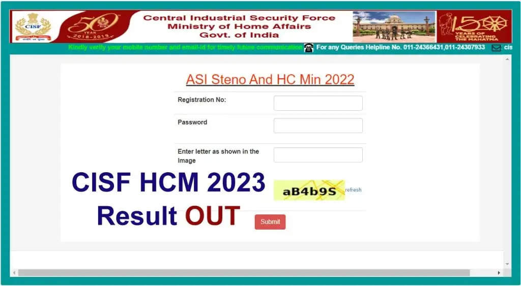 CISF ASI Steno, HC Ministerial Exam Result 2024 Released - Download Now!