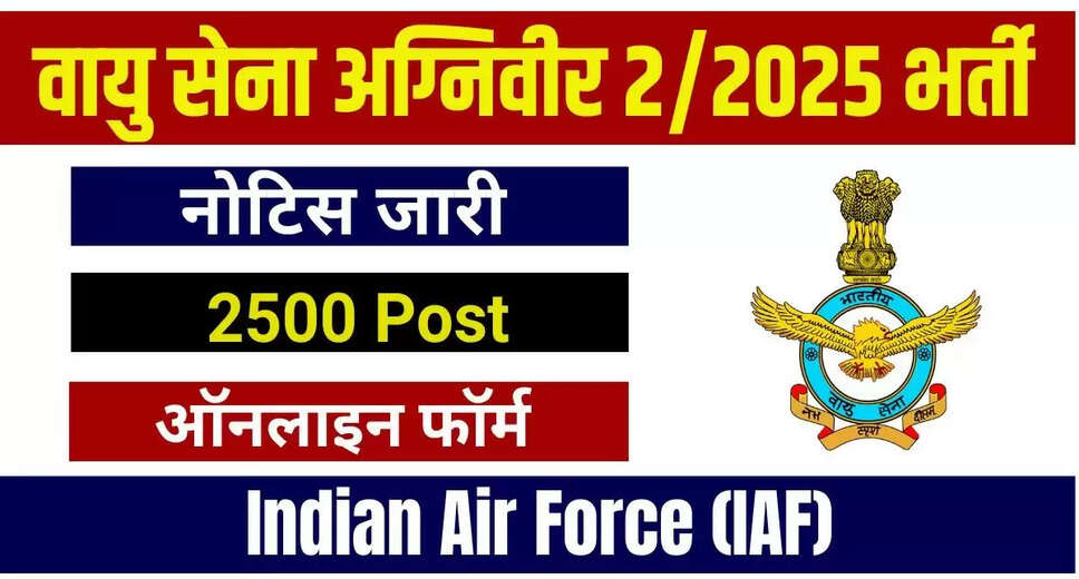 Indian Air Force Recruitment 2024: Agniveer Vayu Intake (02/2025) - Apply Now