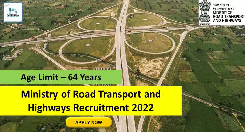 Government Jobs 2022 - Ministry of Road Transport and Highways (MORTH) has invited applications from young and eligible candidates to fill the post of Member (Project). If you have obtained a degree in civil engineering and you are looking for a government job for many days, then you can apply for these posts. Important Dates and Notifications – Post Name - Member (Project) Total Posts – 1 Last Date – 30 October 2022 Location - New Delhi Ministry of Road Transport and Highways (MORTH) Post Details 2022 Age Range - The maximum age of the candidates will be 64 years and there will be relaxation in the age limit for the reserved category. salary - The candidates who will be selected for these posts will be given a salary of 37,400/- to 67,000/- per month. Qualification - Candidates should have a degree in Civil Engineering from any recognized institute and experience in the relevant subject. Selection Process Candidate will be selected on the basis of written examination. How to apply - Eligible and interested candidates may apply online on prescribed format of application along with self restrictive copies of education and other qualification, date of birth and other necessary information and documents and send before due date. Official site of Ministry of Road Transport and Highways (MORTH) Download Official Release From Here Get information about more government jobs in New Delhi from here