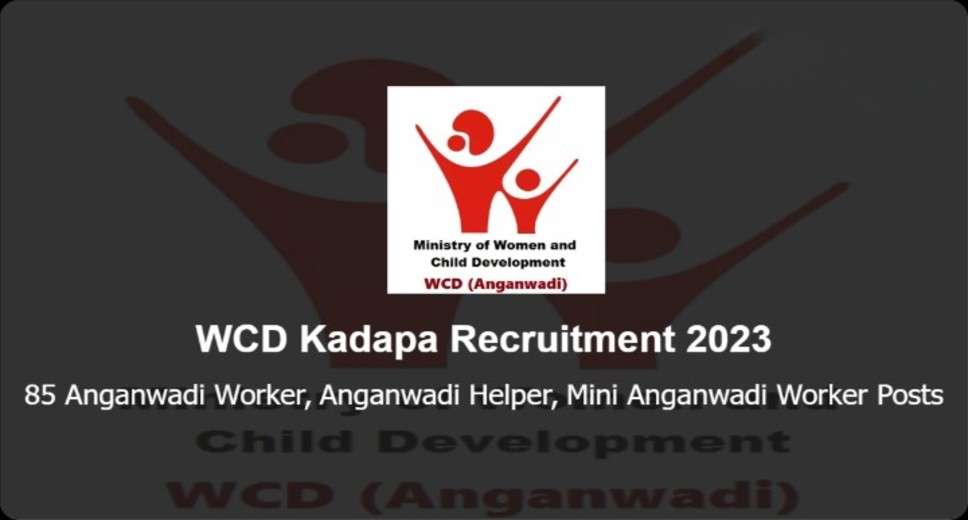 Wcd Kadapa Recruitment 2023 Apply For 85 Anganwadi Worker And Helper Vacancies 1190