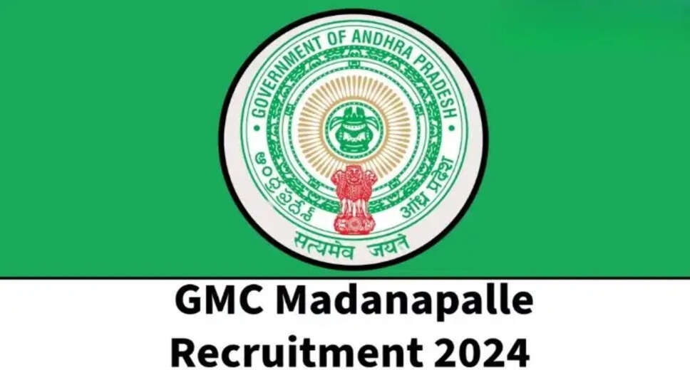 Government Medical College Madanapalle Recruitment 2024: 267 Vacancies for Lab Technician, Pharmacist & More