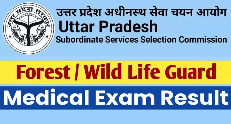 UPSSSC Forest Guard and Wildlife Guard Medical Exam Result 2024 Released