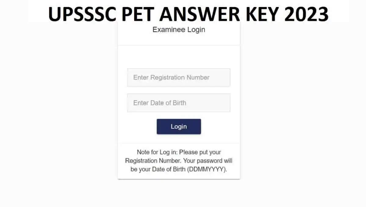 UPSSSC PET 2023 Answer Key Out: Download the Answer Key Here