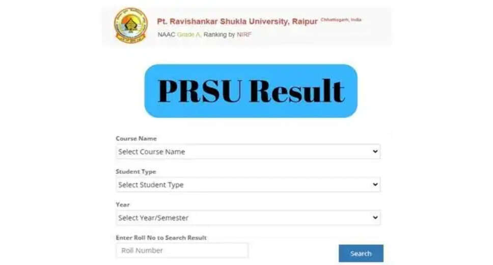 Pt. Ravishankar Shukla University PG Revaluation Results 2023 Declared - Check Now