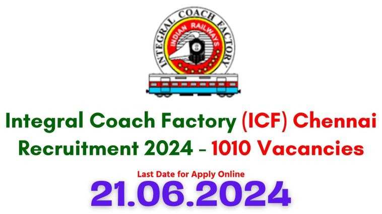 Integral Coach Factory Chennai Recruitment 2023: Apply Online for 1010 Act Apprentice Posts