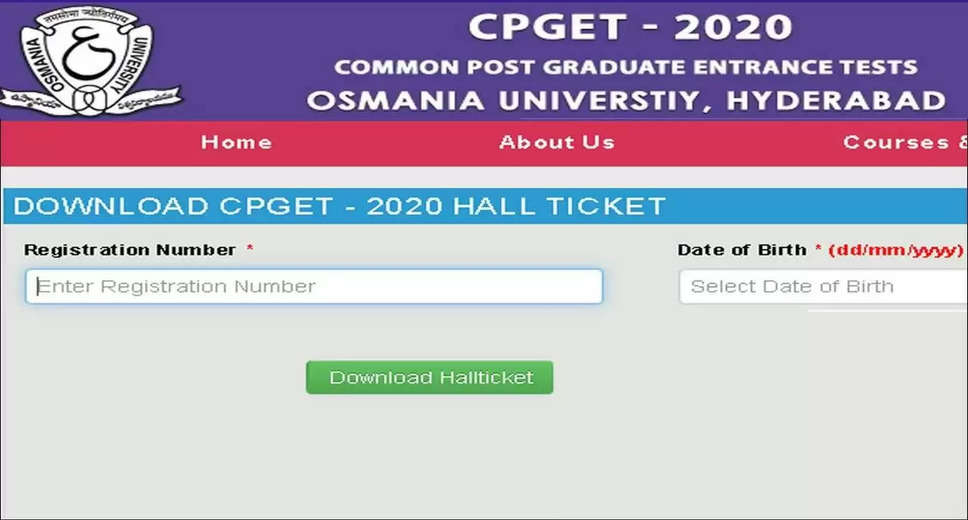 CPGET 2024 Exam Dates Set to Be Unveiled Shortly on osmania.ac.in - Stay Tuned for Updates