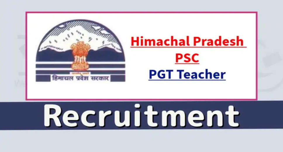 HPPSC PGT Recruitment 2023: Apply Online for 585 Posts